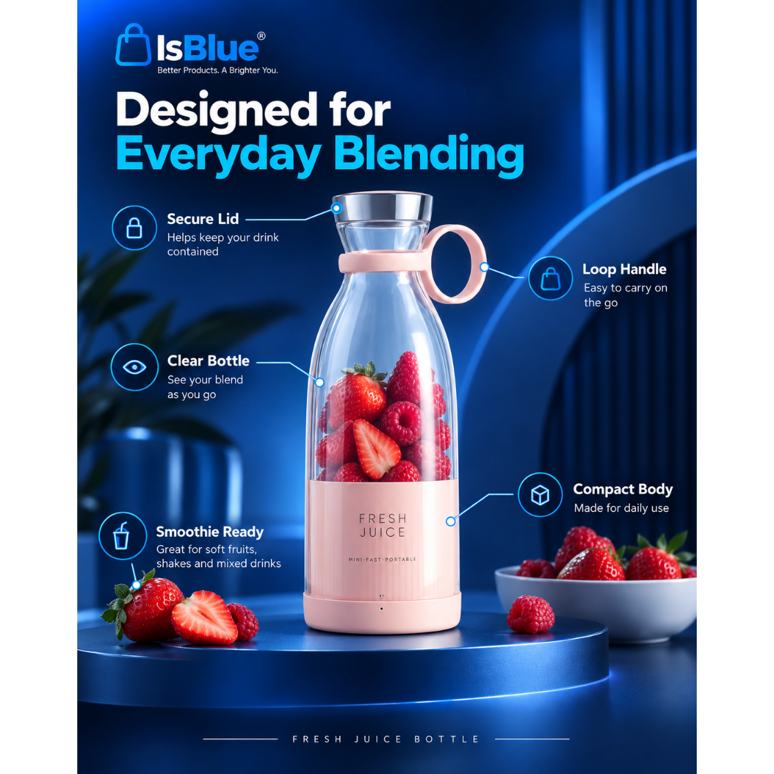 Portable Mini Juice Blender for Travel & Everyday Smoothies